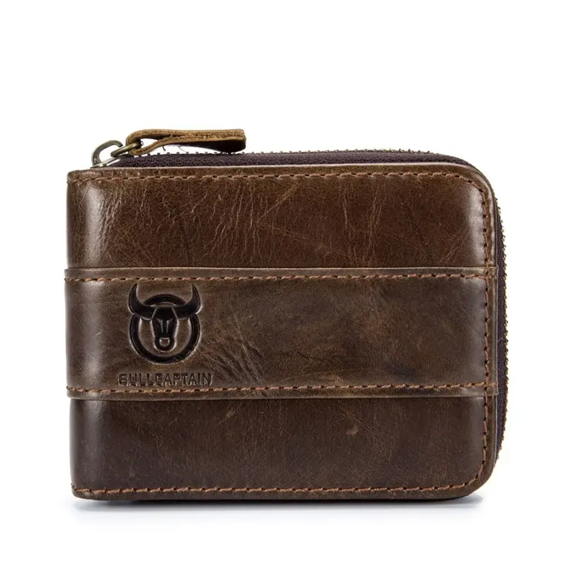 Bullcaptain Leather Zipper Wallet image 2